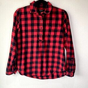 Madewell Flannel Popover Shirt in Buffalo Check M